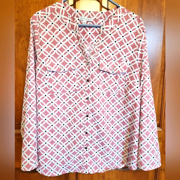 Notations Tops - Notations Womens Large Blouse Pink